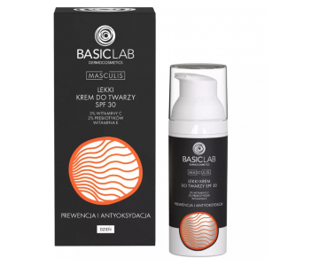 BasicLab Masculis Light SPF 30 dnevna krema z vitaminom C za moške
