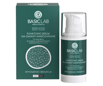 BasicLab Dermocosmetics Anti-Acne Spot Serum s 7% AHA in BHA kislinami in cica izvlečki