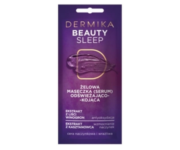 Beauty Sleep serum-gel maska za pomirjanje rdečice in osvežitev kože