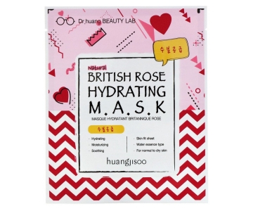 Huangjisoo British Rose vlažilna sheet maska z britansko vrtnico