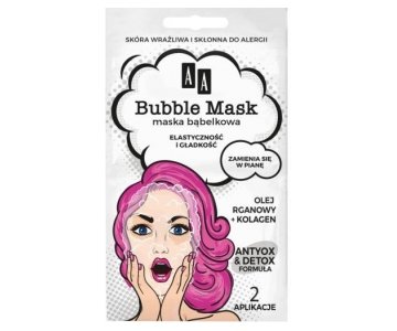 AA Bubble Mask maska z mehurčki (Elastic and  Smooth - arganovo olje in kolagen)