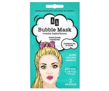 AA Bubble Mask maska z mehurčki (Fresh and Hydrated - aloja in zeleni čaj)