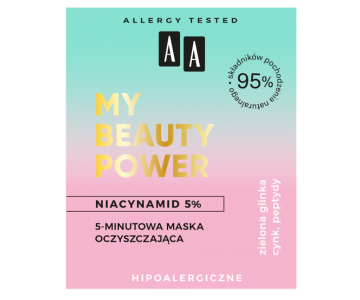 My Beauty Power 5% Niacinamide Cleansing 5-minutna glinena maska