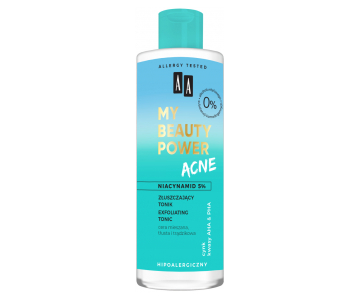 My Beauty Power ACNE Exfoliating tonik z AHA, PHA in niacinamidom