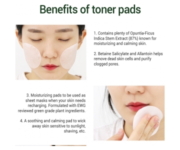 YADAH Cactus Toner Pads 3in1 čistilne blazinice