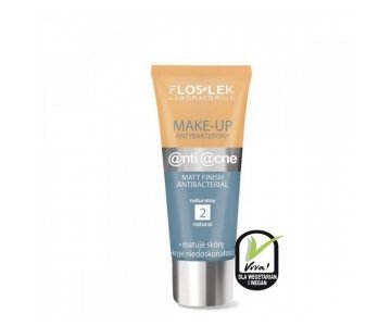 FlosLek Matt Finish Make Up puder za mešano in mastno kožo (Antibakterijski puder Natural 02)