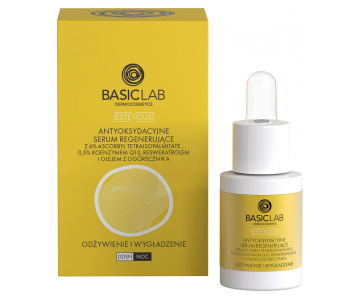 BasicLab Esteticus Antioxidant Regenerating oljni serum s 6 % vitaminom C, 0,5 % Q10 in resveratrolom
