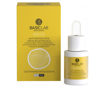 BasicLab Dermocosmetics Antioxidant Regenerating oljni serum s 6 % vitaminom C, 0,5 % Q10 in resveratrolom (15 ml)