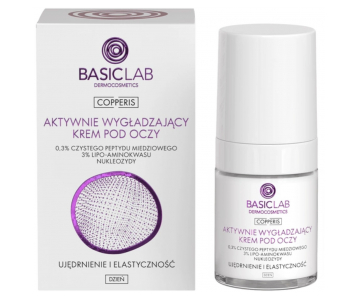BasicLab Copperis Active Smoothing Eye dnevna krema za okoli oči z bakrovimi peptidi