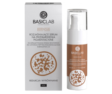 BasicLab Cosmetology Brightening Discolouration serum s 5 % dikojnim palmitatom in peptidi