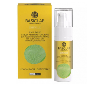 BasicLab  Dermocosmetics Antioxidant Serum emulzija z vitaminom C in F, koencimom Q10 in floretinom
