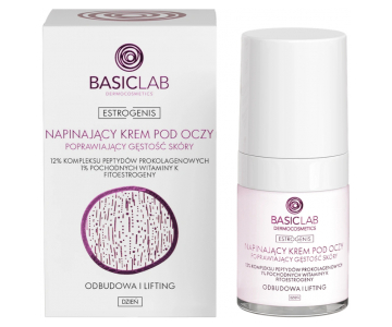 BasicLab Estrogenis Firming dnevna krema za okoli oči s peptidi in fitoestrogenom