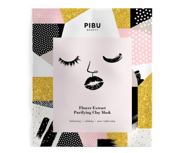 Pibu Flower Extract Purifying Clay čistilna sheet maska z glino