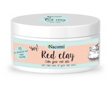 Nacomi Red Clay rdeča glina za občutljivo, mešano in mastno kožo