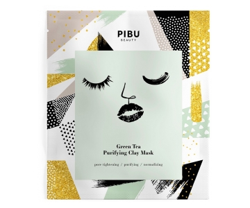 Pibu Green Tea Purifying Clay čistilna sheet maska z glino