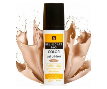 Heliocare 360 Color Gel Oil-Free SPF 50 obarvan gel za mešano in mastno kožo