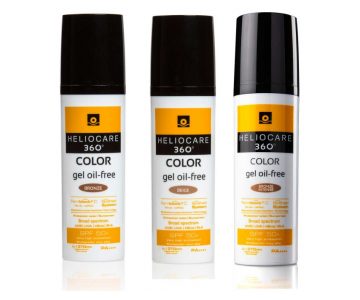 Heliocare 360 Color Gel Oil-Free SPF 50 obarvan gel za mešano in mastno kožo