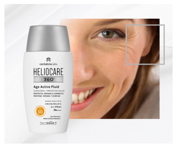 Heliocare 360 Age Active Fluid SPF 50 losjon proti fotostaranju kože obraza