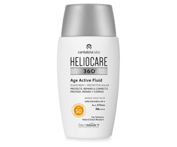 Heliocare 360 Age Active Fluid SPF 50 losjon proti fotostaranju kože obraza