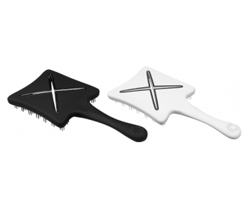Ikoo Paddle X velika krtača za sušenje in oblikovanje las (Beluga Black črna in Platinum White bela)