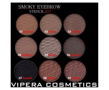 Vipera Smoky Eyebrow komplet za oblikovanje obrvi s šablono