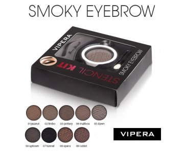 Vipera Smoky Eyebrow komplet za oblikovanje obrvi s šablono