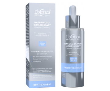 L'Biotica Oxy Treatment Repairing Brightening nočni serum z niacinamidom in vitaminom C