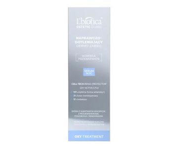 L'Biotica Oxy Treatment Repairing Brightening nočni serum z niacinamidom in vitaminom C