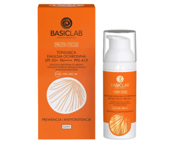 BasicLab Protecticus Tinted obarvana emulzija SPF 50 z antioksidanti