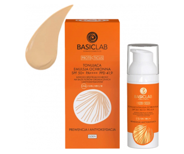 BasicLab Protecticus Tinted obarvana emulzija SPF 50 z antioksidanti