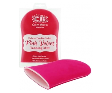 Cocoa Brown Velvet Tanning Mitt rokavica za nanos izdelkov za samoporjavitev