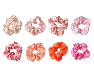 Satin Scrunchie elastika za lase 8 kos (Roza kombinacija)