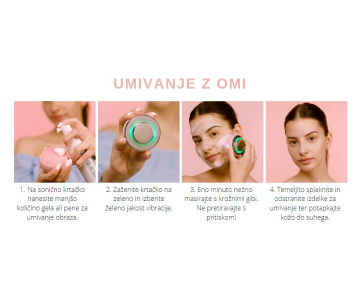 Nacomi OMI Facial Massager & Cleansing Brush 3v1 sonična krtačka za obraz